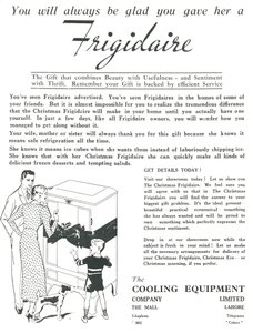 Advertentie voor Frigidaire koelkasten
