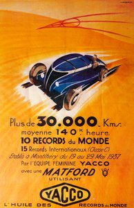 Advertentie voor Yacco motorolie, c1937 door Unbekannt