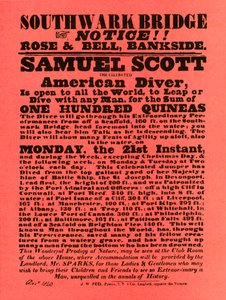 Advertentie voor stuntshows door Samuel Scott, 1840, 1948 door Unbekannt