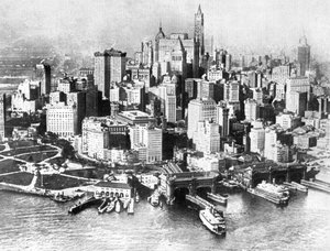 Luchtfoto van Lower New York, VS door Unbekannt