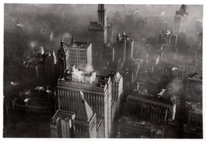 Luchtfoto van Manhattan, New York City, VS, vanuit een Zeppelin door Unbekannt