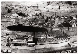 Luchtfoto van de Moskee van Mohammed Ali Pasha, Caïro, Egypte, vanuit een Zeppelin, 1931-1933