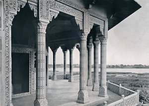 Agra. Balkon van de Jasmijn Toren door Unbekannt