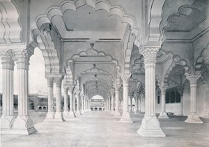 Agra. De Dewan-i-am, of Hal van Publieke Audiëntie, ca. 1910 door Unbekannt