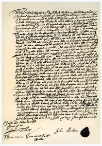 Overeenkomst tussen John Millton en Samuel Symons, 27 april 1667