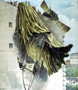 Alberto Santos-Dumont 1873-1932 Braziliaanse luchtvaartpionier, mislukte poging voor de Deutsch-prijs door Unbekannt