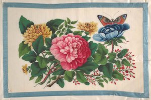Album met twaalf schilderijen van bloemen, 19e eeuw door Unbekannt