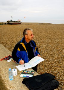 Strand van Aldeburgh door Unbekannt