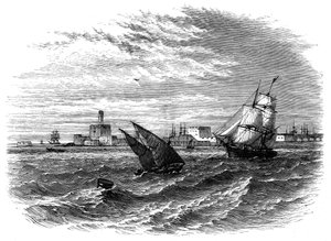Alexandrië vanaf de zee, Egypte, ca. 1890