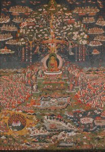 Amitabha, de Boeddha van het Westelijke Pure Land Sukhavati door Unbekannt