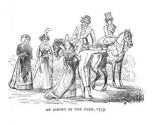 Een wandeling in het park, 1793, c1870