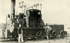 Een Vroege Mijnbouwlocomotief, ca. 1930 door Unbekannt