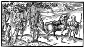 Een Ierse hoofdman en zijn bedienden, 1581, 1893