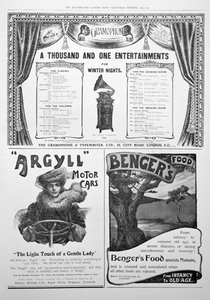 Een advertentiepagina in de Illustrated London News, Kerstmis, 1905 door Unbekannt