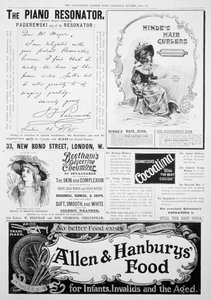 Een advertentiepagina in de Illustrated London News, kerstnummer, 1896 door Unbekannt