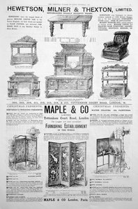 Een advertentiepagina in het tijdschrift Ladys Pictorial van Kerstmis 1891 door Unbekannt