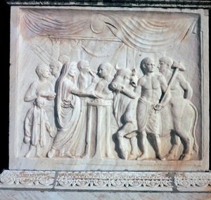 Een altaar gewijd aan de Romeinse keizerlijke cultus, 1e eeuw