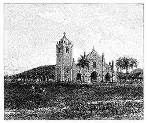 Een oude jezuïetenkerk, Pirayu, Paraguay, 1895 door Unbekannt