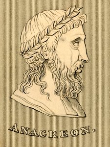 Anacreon, c582-485 v.Chr., 1830 door Unbekannt
