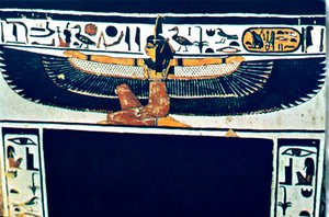 Oude Egyptische hiërogliefen, Thebe, Egypte door Unbekannt