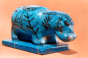 Oud-Egyptisch nijlpaardfiguurtje door Unbekannt