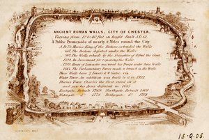 Oude Romeinse muren, stad Chester, 1905 door Unbekannt