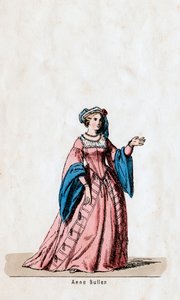 Anne Boleyn, kostuumontwerp voor Shakespeares toneelstuk, Henry VIII, 19e eeuw