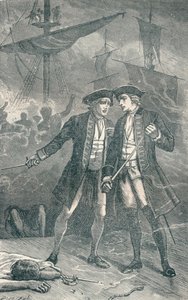 Anson ontvangt bericht dat de Centurion in brand staat, 1904