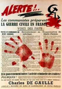 Anti-communistische pro-Gaullistische poster, 1949 door Unbekannt
