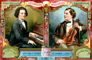Anton Rubinstein en August Wilhelmj, ca. 1900