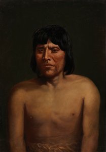 Araucaniaanse man, ca. 1890-1892 door Unbekannt
