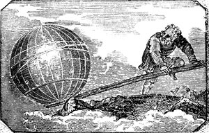 Archimedes ca. 287-212 v.Chr., oude Griekse wiskundige en uitvinder, 1824 door Unbekannt