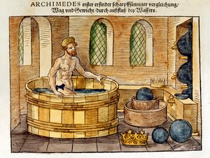 Archimedes in zijn bad, 1547