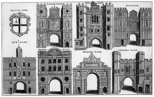 Wapens en poorten van de stad Londen door Unbekannt