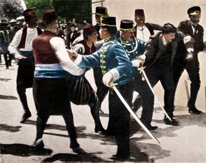 Arrestatie van Gavrilo Princip, moordenaar van Aartshertog Franz Ferdinand