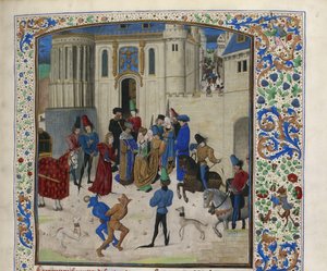 Aankomst van Isabeau de Bavaria in Parijs, ca. 1470-1475 door Unbekannt