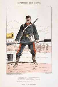 Artillerie van de Nationale Garde, Beleg van Parijs, 1870-1871 door Unbekannt