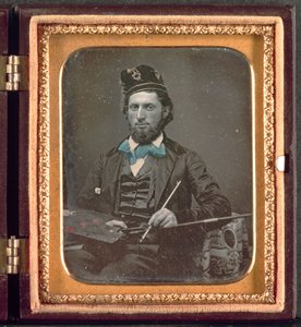Kunstenaar met zijn palet en penselen, ca. 1850s