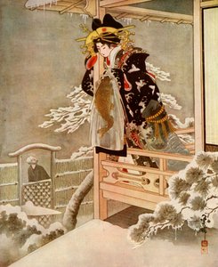 Terwijl ze sprak, leunde Urasato ver over het balkon..., 1919