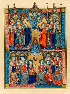 Hemelvaart en Pinksteren, 1290-1300 door Unbekannt