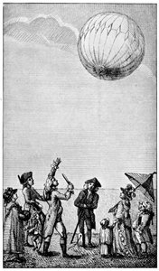 Hemelvaart van een Montgolfier ballon, late 18e eeuw, 1910 door Unbekannt