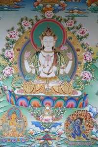 Avalokitesvara, boeddha van mededogen, Kathmandu, Nepal door Unbekannt