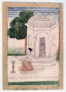 Bamgali Ragini, Ragamala Album, School van Rajasthan, 19e eeuw door Unbekannt