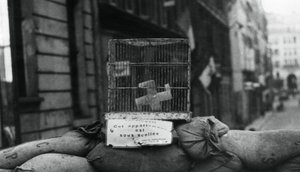Barricade op de Rue de Chateaudun, bevrijding van Parijs, augustus 1944 door Unbekannt