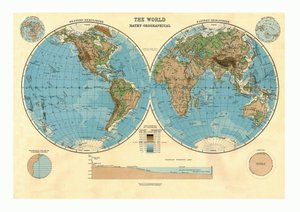 Bathy-Orografische kaart van de wereld