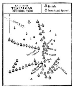 Slag bij Trafalgar, 1805 door Unbekannt