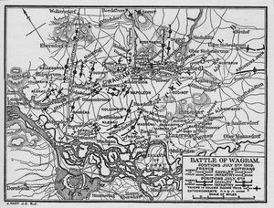 Slag bij Wagram, posities 5 juli 1809, 1896 door Unbekannt