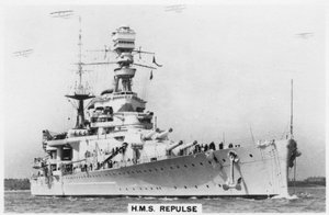 Slagschip HMS Repulse, 1937 door Unbekannt