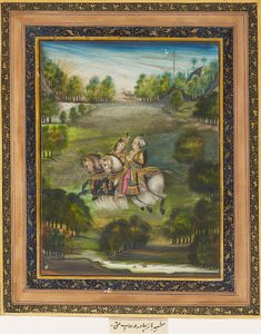 Baz Bahadur en Rupmati, c1820 door Unbekannt