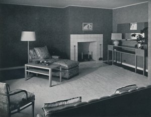 Slaapkamer in het huis van de heer Anatole Litvak in Saint Monica, Californië, 1942